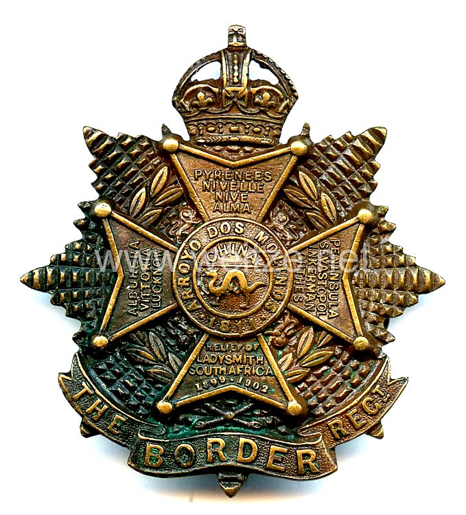 England Schirmmützenabzeichen " The Border Regiment " 