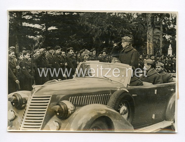 III. Reich Pressefoto. Viktor Emanuel auf Sizilien. 14.1.1943.