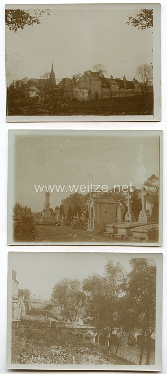 Fotos Erster Weltkrieg, Zerstörte Ortschaften von Valenciennes 1917 (Frankreich) 