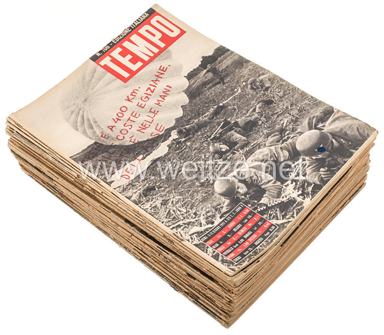 III. Reich - Konvolut von 43 verschiedenen Heften der italienischen Zeitschrift " Tempo " von 1941