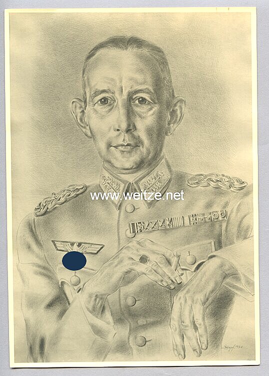 Wehrmacht - Bild von Generalleutnant Erich Lüdke Befehlshaber vom Wehrkreis X