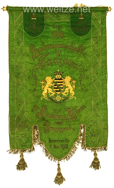 Hamburg Banner der "Landsmannschaft der Sachsen zu Hamburg, Altona und Umgebung"