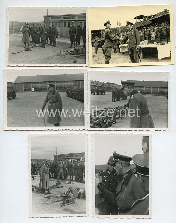 Wehrmacht Heer Fotos, General besichtigt die Ausbildung von Rekruten