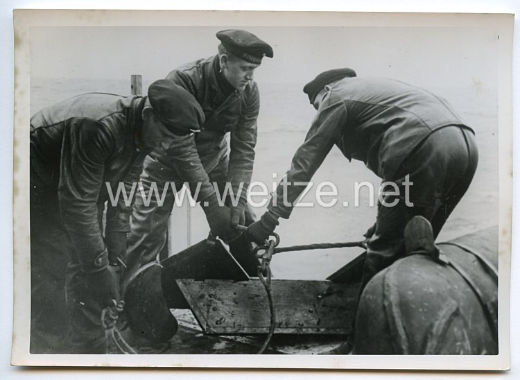 Kriegsmarine Pressefoto: Auf Minensuche in der Nordsee 21.2.1940