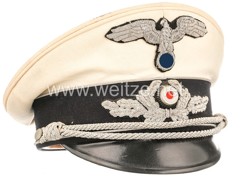 III. Reich Diplomatisches Korps weiße Schirmmütze für Staatsbeamte bis Legationsrat