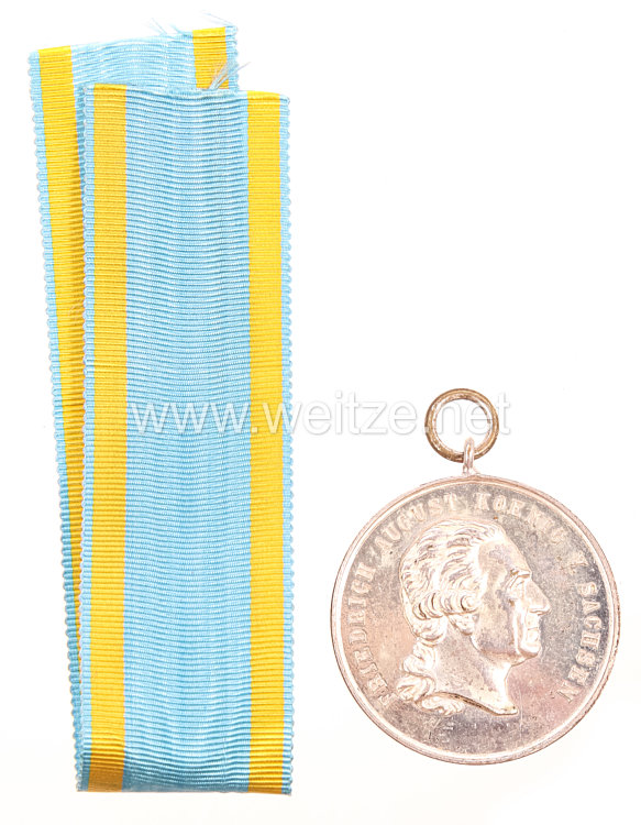 Sachsen Königreich Silberne Medaille des Militär St.-Heinrich Ordens