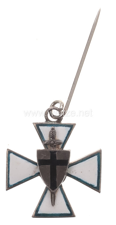 Ehrenkreuz des Baltischen Landeswehr mit Schwertern Miniatur