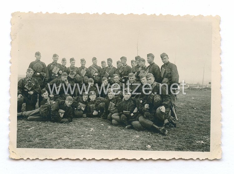 Waffen-SS Foto, SS-Soldaten mit Wendetarnhemd