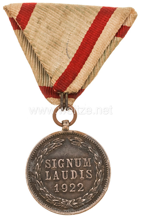 Königreich Ungarn Silberne Signum Laudis Medaille  Bild 2