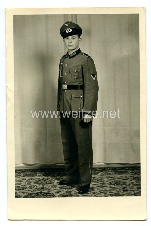Wehrmacht Heer Foto, Gefreiter mit Schirmmütze