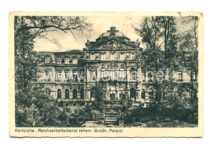 Reichsarbeitsdienst (RAD) - Postkarte, RAD Karlsruhe