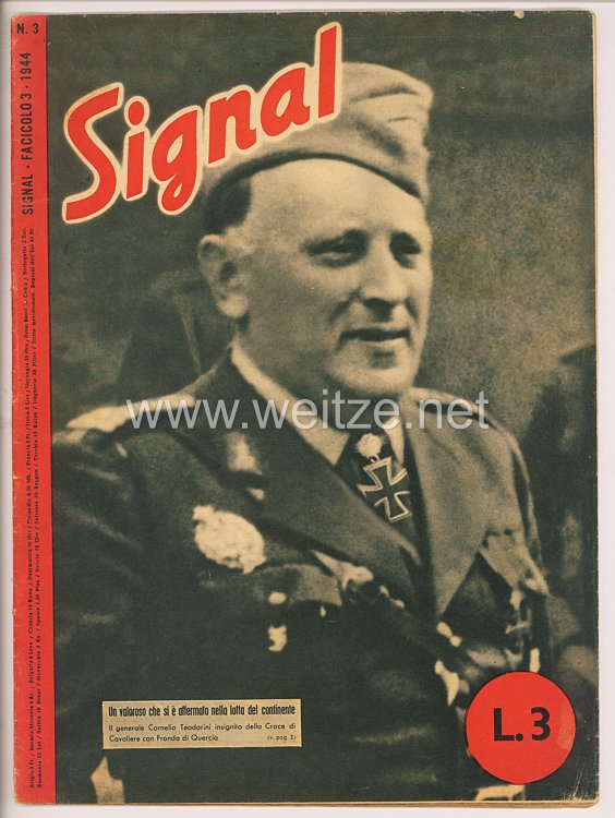 Signal - Sonderausgabe der " Berliner Illustrierten Zeitung " - Jahrgang 1944 Heft Nr. I 3 ( italienisch )