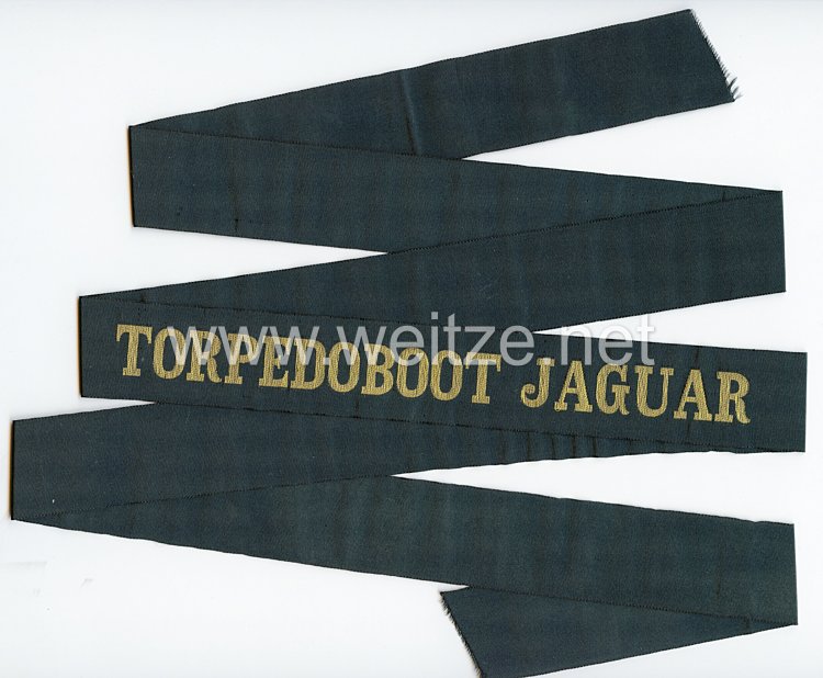 Reichsmarine Mützenband "Torpedoboot Jaguar"