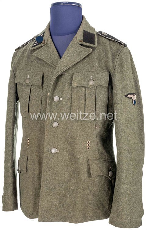 SS-Verfügungstruppe Feldbluse M 1936 für einen SS-Mann der 7. Kompanie, SS-Regiment 1 "Deutschland"