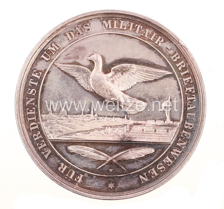 Deutsches Reich Silberne Verdienstmedaille um das Militär-Brieftaubenwesen, Bild 2