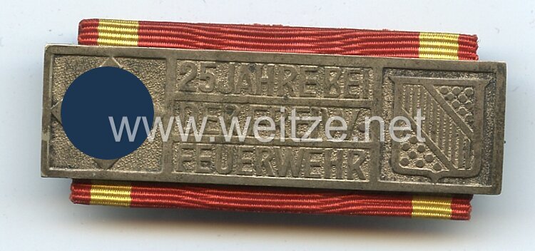III. Reich / Freistaat Baden Feuerwehrehrenzeichen für 25 Jahre, bis 1936