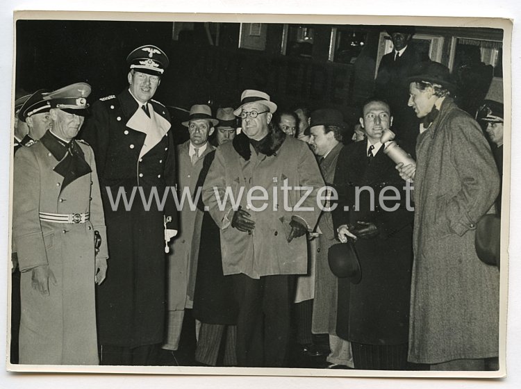 3. Reich Pressefoto: Der Spanische General Moscardo in Berlin, Verteidiger des Alkazars von Toledo 19.4.1939 