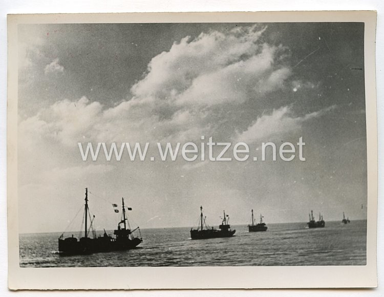 Kriegsmarine Pressefoto: Minensuchboot bei der Arbeit 10.12.1940