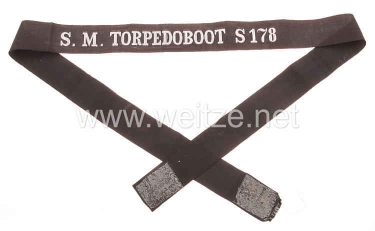 Kaiserliche Marine Mützenband "S.M. Torpedoboot S178"