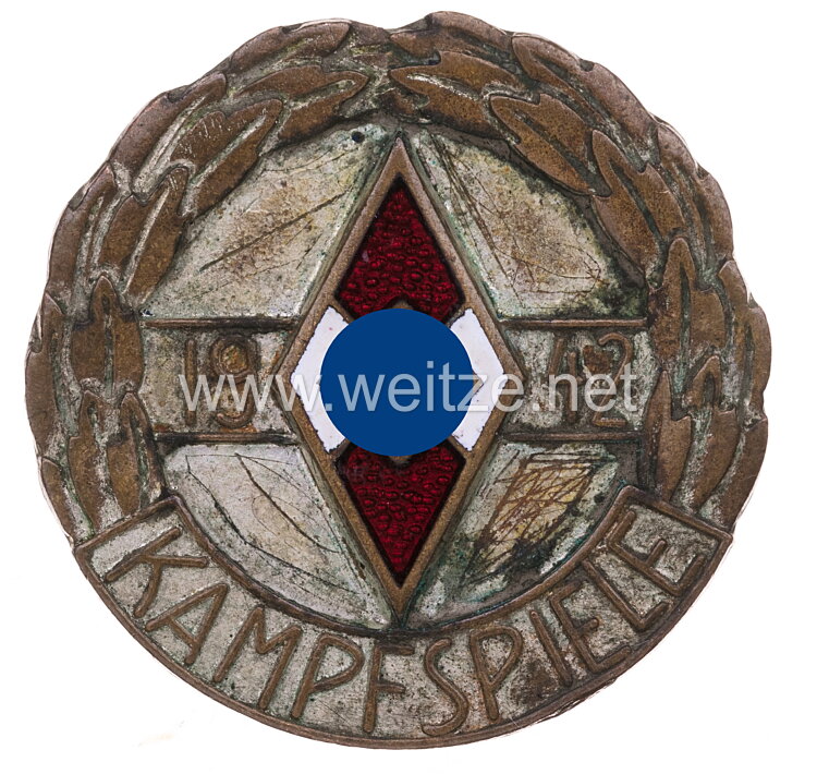 HJ - Siegernadel der HJ-Kampfspiele 1942 in Bronze