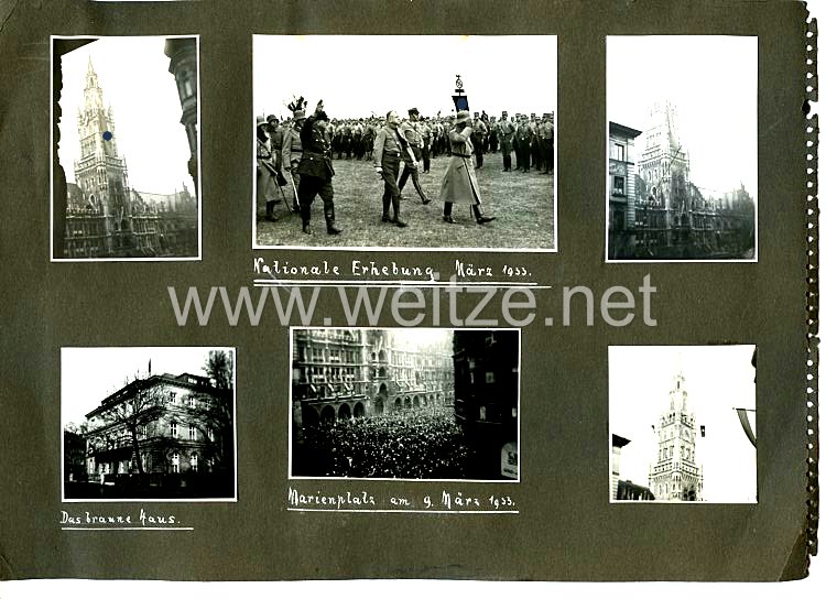 III. Reich Fotos, Wahlplakate zur Reichstagswahl und Ernst Röhm bei der Nationalen Erhebung im März 1933