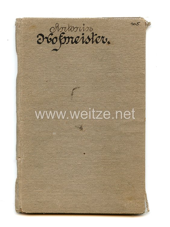 K & K Monarchie - Tschechien - Militärbuch für einen Mann des Jahrgangs 1890