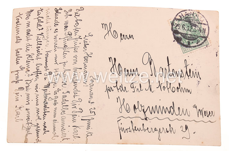 Preußen Postkarte von einem Soldaten im Eisenbahn-Regiment Nr. 3 Bild 2