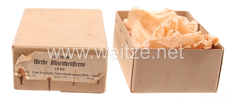 Wehrmacht Karton für weiße Abzeichensterne 1940 Bild 2