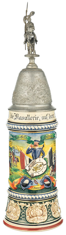 Preußen Reservistenkrug für den Gefreiten "Schulz I" im Königs-Ulanen-Regiment (1. Hannoversches) Nr. 13 Bild 2