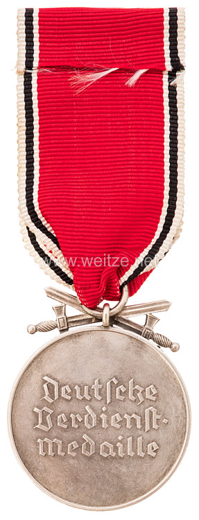 Deutsche Verdienstmedaille in Silber mit Schwertern Bild 2