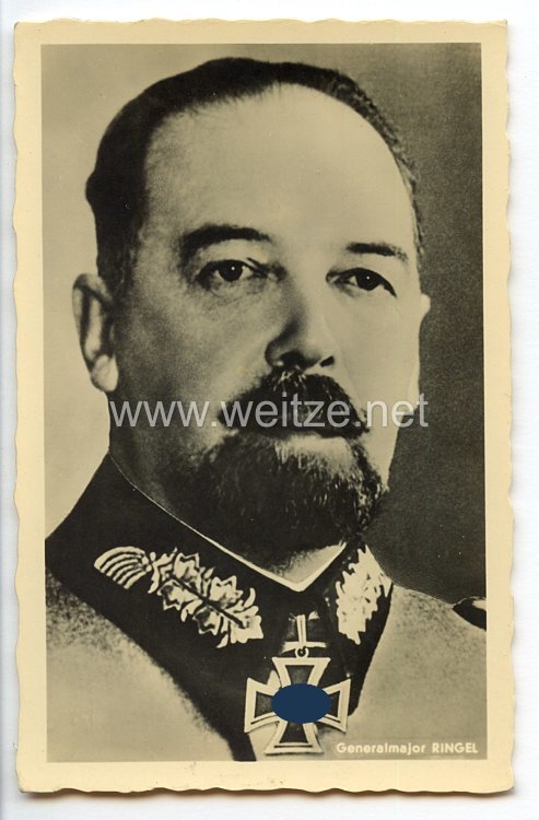 Heer - Portraitpostkarte von Ritterkreuzträger Generalmajor Julius Ringel