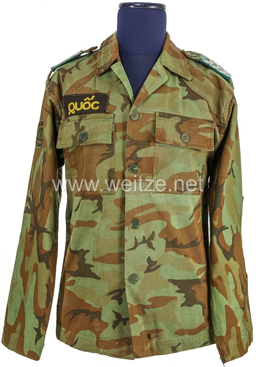 Republic of Vietnam 1955 - 1975: National Police "Cảnh Sát Quốc Gia", camouflage shirt for an NCO within the Police - Headquaters in Cần Thơ (Mekong Delta, IV Corps), Pheonix Programm    Bild 2