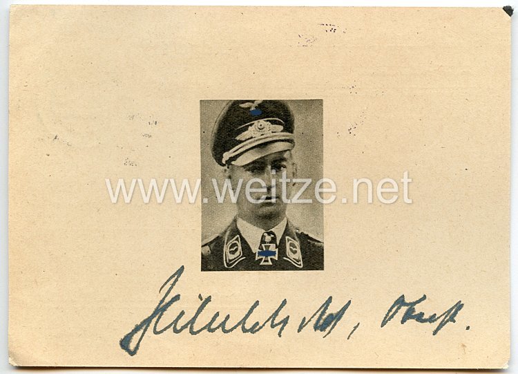 Luftwaffe - Originalunterschrift von Ritterkreuzträger Oberst Hubertus Hitschhold