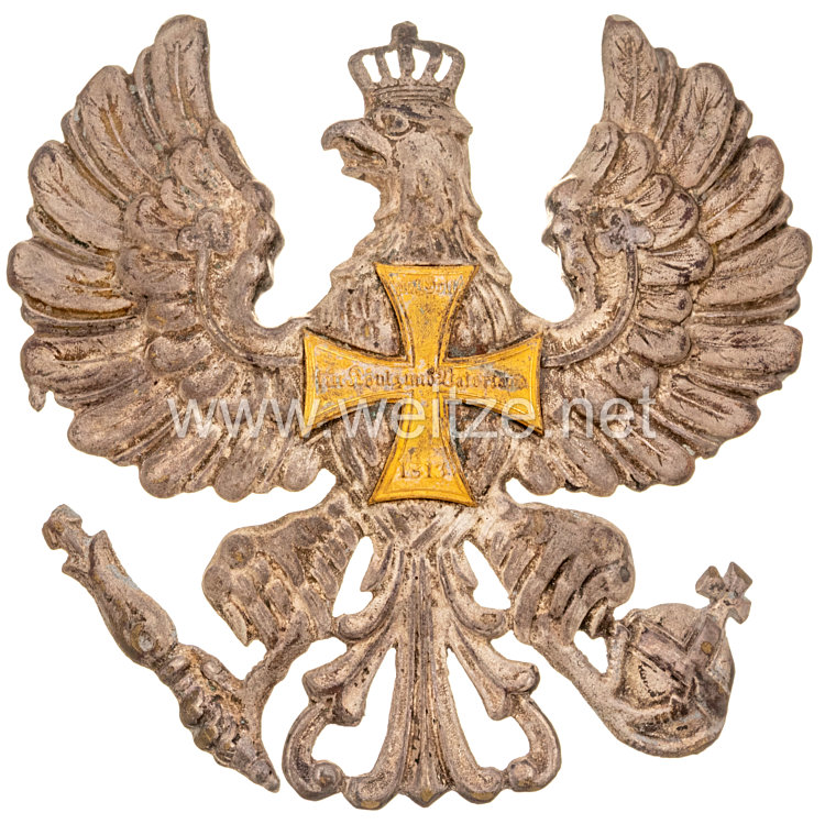 Preußen Adler für die Tschapka eine Offiziers in einem Landwehr-Ulanen-Regiment