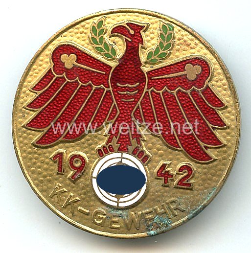 Standschützenverband Tirol-Vorarlberg - Gauleistungsabzeichen in Gold 1942 