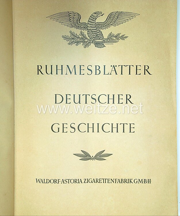 III. Reich - Ruhmesblätter Deutscher Geschichte - Zigaretten Sammelbilderalbum Bild 2
