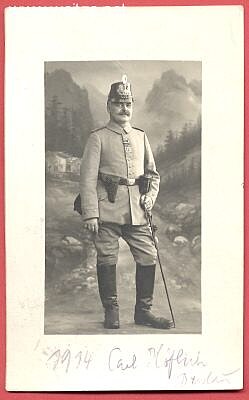 1. Weltkrieg Portraitfoto eines Preußen Offizier-Stellvertreter Jägertruppe