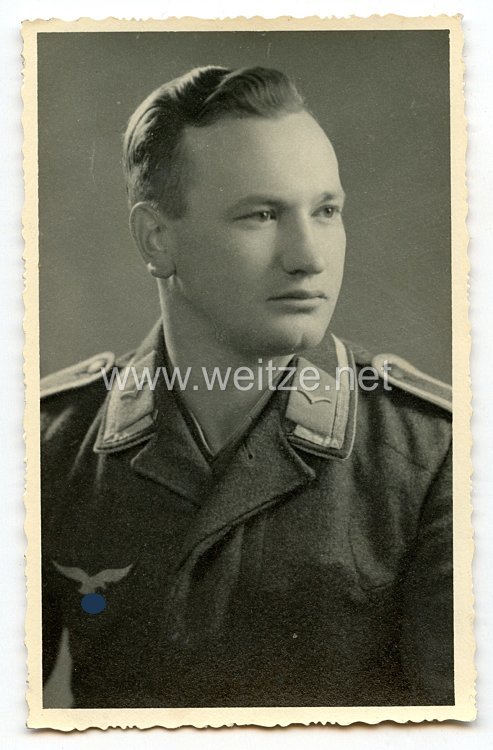 Luftwaffe Portraitfoto, Unteroffizier mit Fliegerbluse