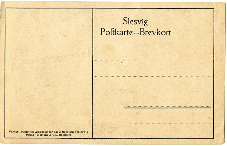 Weimarer Republik - Propaganda-Postkarte " Volksabstimmung 1920 Flensburg " Bild 2