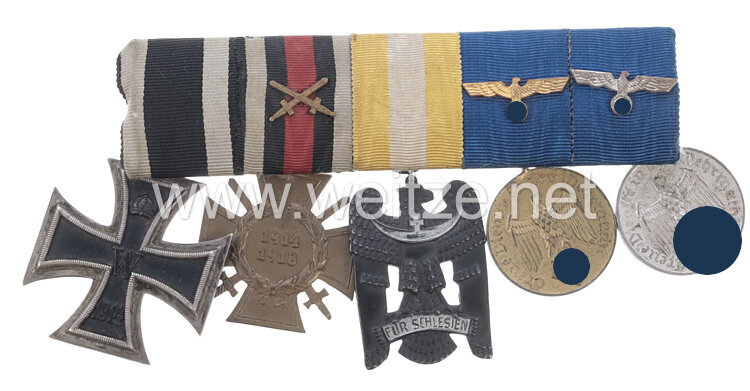 Wehrmacht Ordensschnalle eines Offiziers beider Weltkriege Bild 2