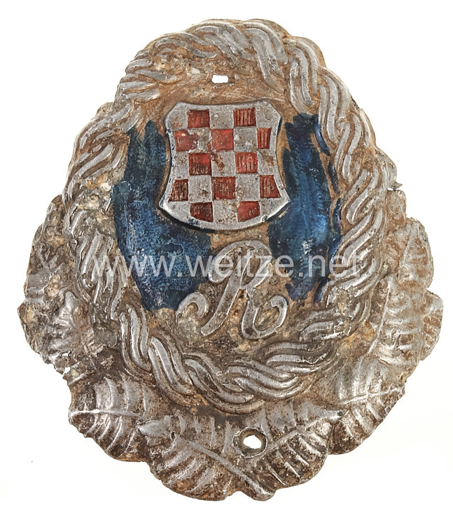 Kroatien 2. Weltkrieg Mützenabzeichen der Gendarmerie