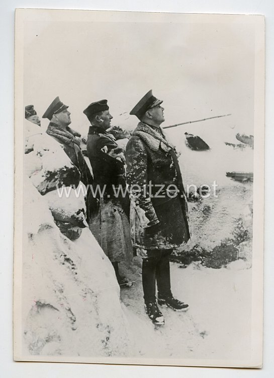 Wehrmacht Pressefoto, Finnische Offiziere bei einem deutschen Armee-Oberkommando 11.4.1942