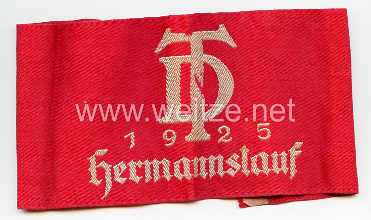 Deutsche Turnerschaft ( DT ) - Armbinde für Teilnehmer " Hermannslauf 1925 " 