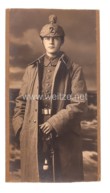 Preußen 1. Weltkrieg Kleines Kabinettfoto eines Soldaten im 1. Pommerschen Feldartillerie-Regiment Nr. 2
