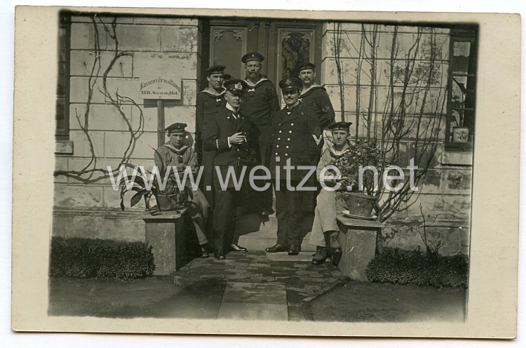 1. Weltkrieg Kaiserliche Marine Foto, Kasernenverwaltung XVII. Seeabteilung