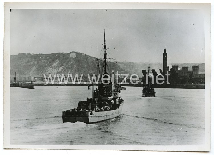 Kriegsmarine Pressefoto: deutscher Minenverband im englischen Kanal 11.10.1940