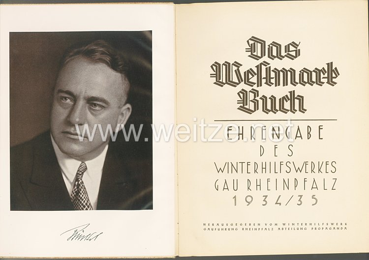 III. Reich - Das Westmark Buch, Ehrengabe des Winterhilfswerkes Gau Rheinlandpfalz 1934/35 - Zigaretten Sammelbilderalbum Bild 2