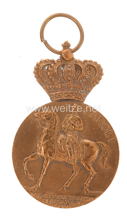 Königreich Rumänien - Centenarmedaille König Carol, 1939