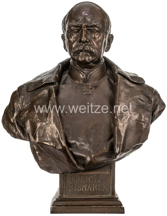 Reichskanzler Fürst Otto von Bismarck - überlebensgroße Bronzebüste Bild 2