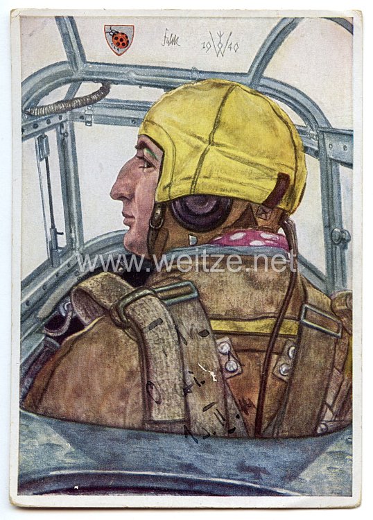 Luftwaffe - Originalunterschrift von Ritterkreuzträger Major Wolfgang Falck